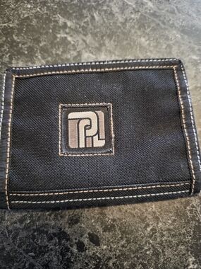 Durable Black Canvas Trifold Key & Card Holder